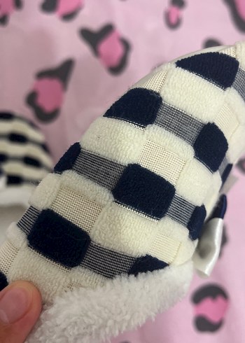 Kadın Renkli Kareli Ev Terliği Fiyonk Detaylı - Görsel 9