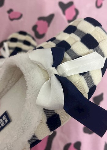 Kadın Renkli Kareli Ev Terliği Fiyonk Detaylı - Görsel 10