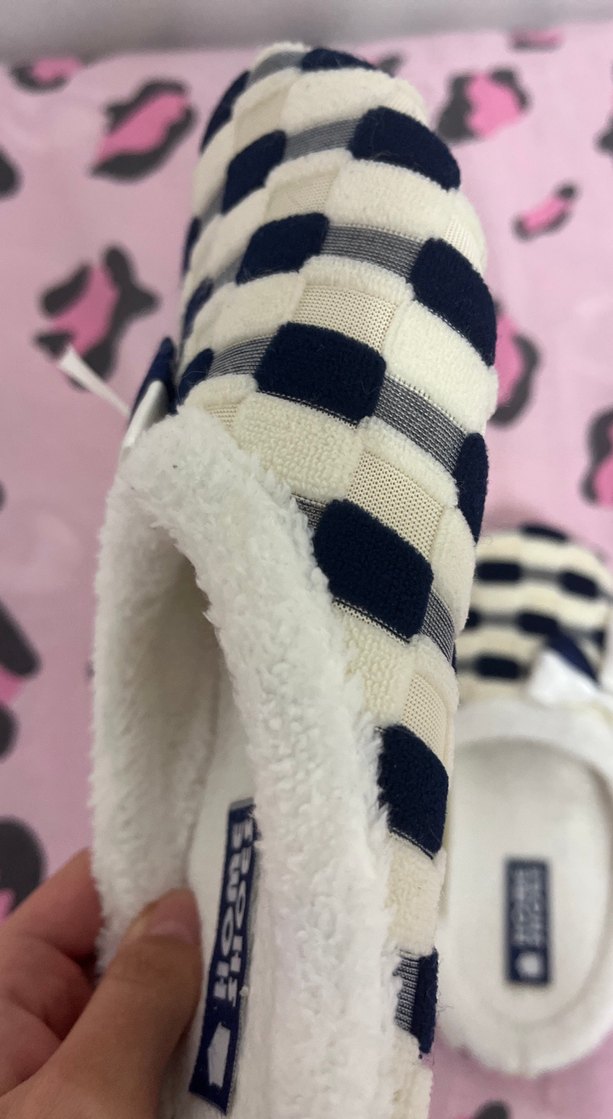 Kadın Renkli Kareli Ev Terliği Fiyonk Detaylı - Görsel 5