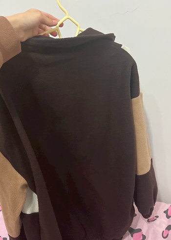 Kadın Kahverengi Yüksek Yakalı Fermuarlı Ceket - Görsel 5