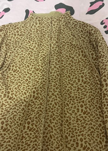 Kadın leopar yarım boğaz kışlık kazak - Görsel 2