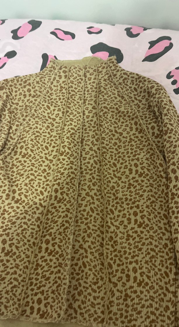 Kadın leopar yarım boğaz kışlık kazak - Görsel 2