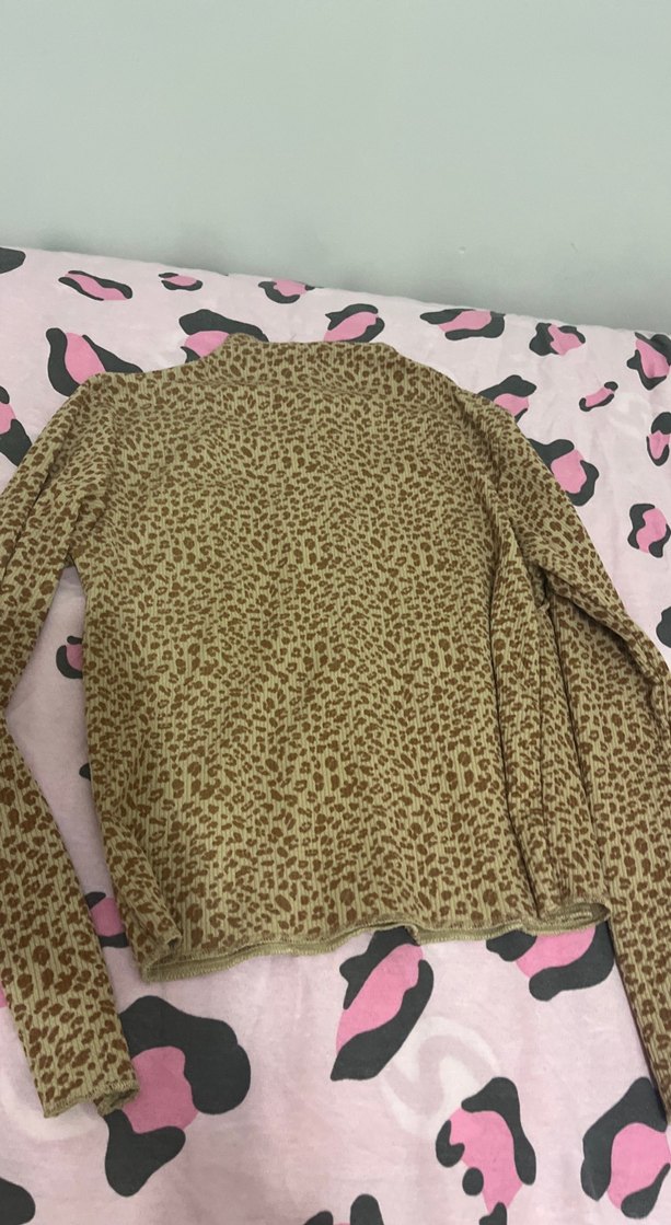 Kadın leopar yarım boğaz kışlık kazak - Görsel 5
