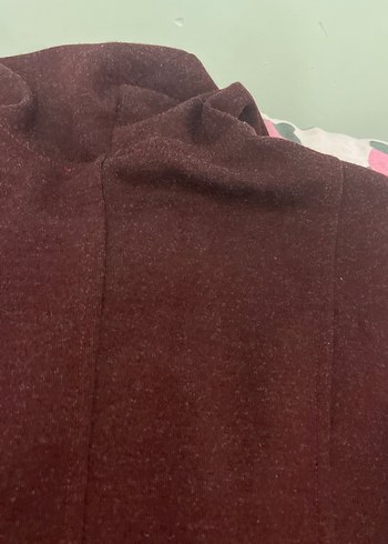 Bordo kadın palto uzun tesettür - Görsel 10