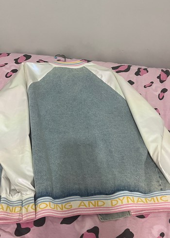 Düğmeli Pembe Tie-Dye Denim Ceket - Görsel 7