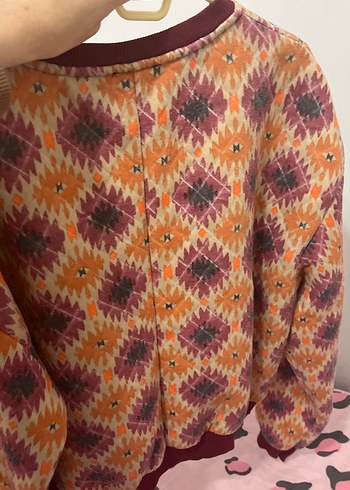 Bohem Çok Renkli Örgü Kazak - Görsel 3