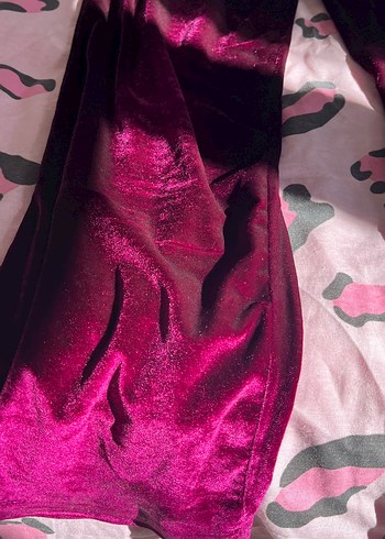 Kadife eşofman altı kadın bordo - Görsel 11