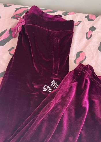 Kadife eşofman altı kadın bordo - Görsel 16