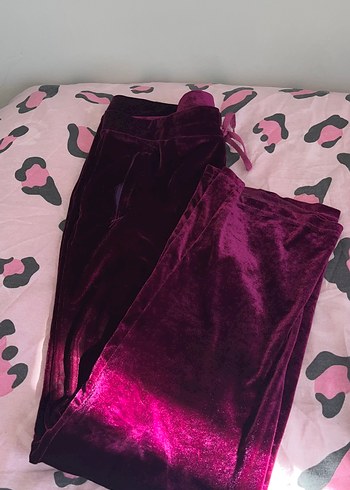 Kadife eşofman altı kadın bordo - Görsel 2