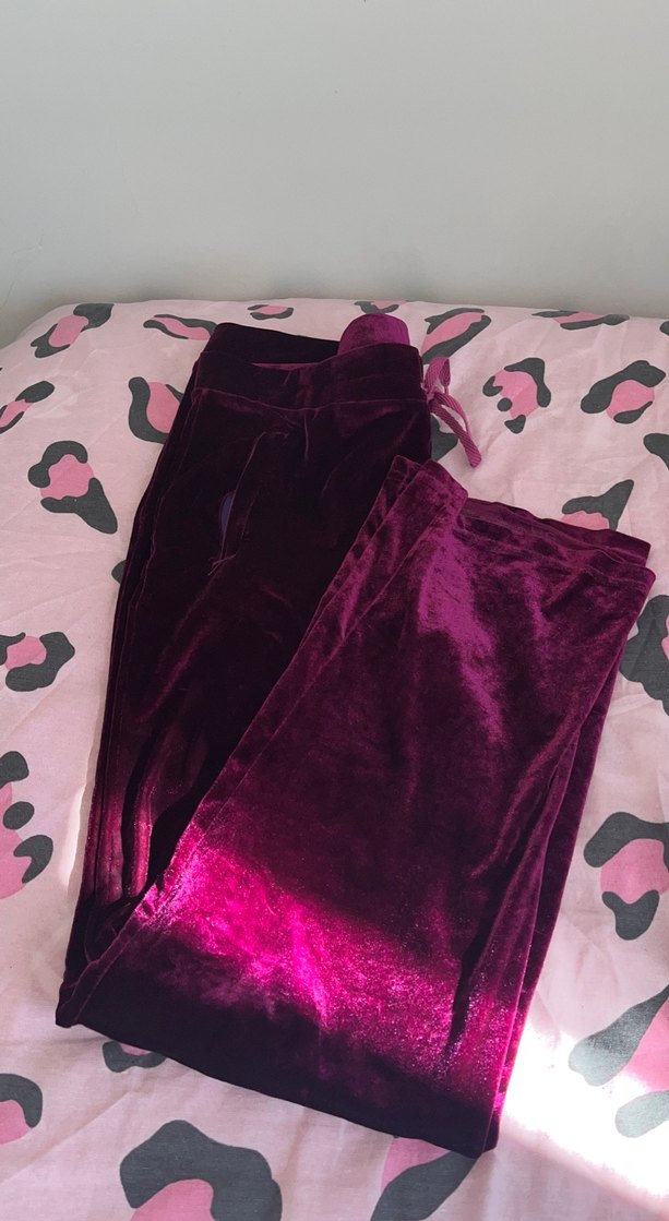 Kadife eşofman altı kadın bordo - Görsel 2