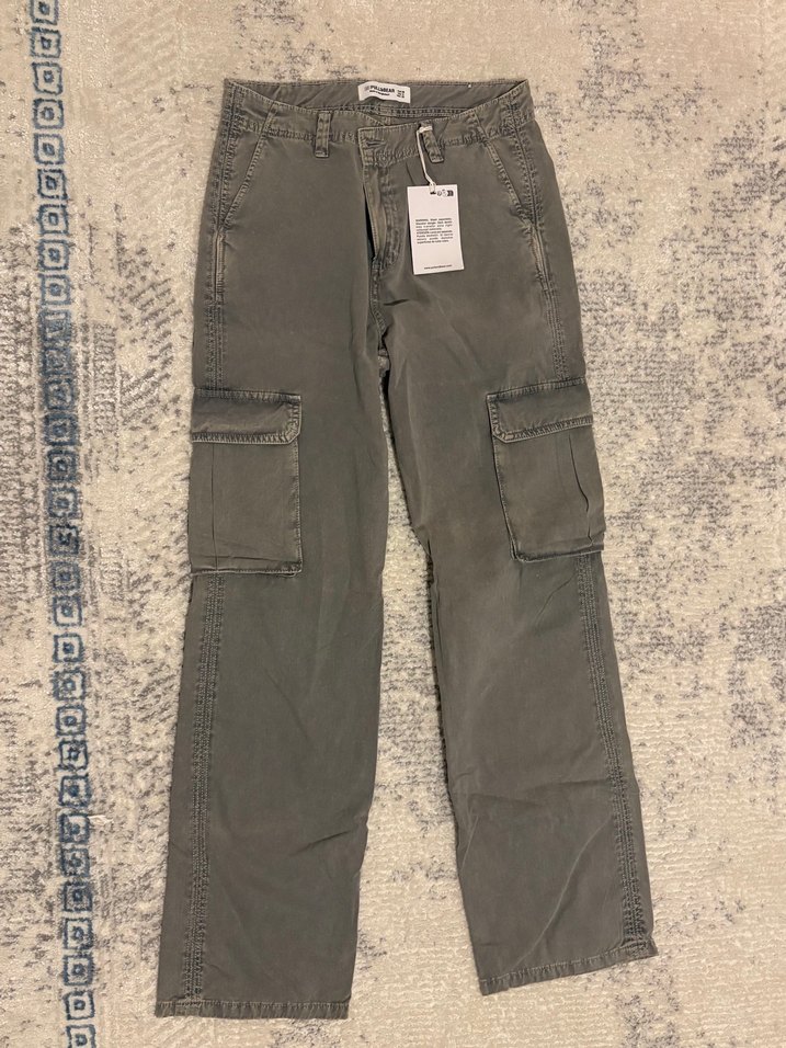 pull&bear kargo pantolon - Görsel 2