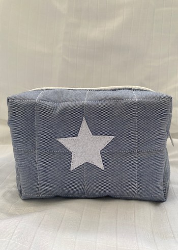 kot desenli yıldız detaylı makyaj çantası - Görsel 2