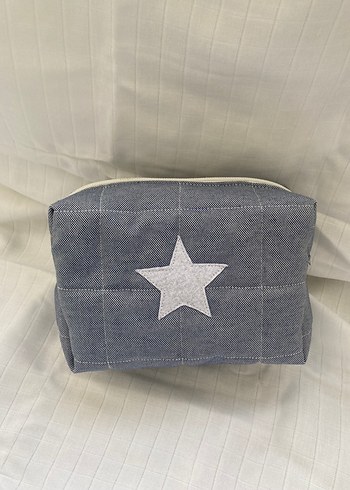 kot desenli yıldız detaylı makyaj çantası - Görsel 3