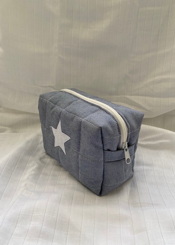 kot desenli yıldız detaylı makyaj çantası - Görsel 4