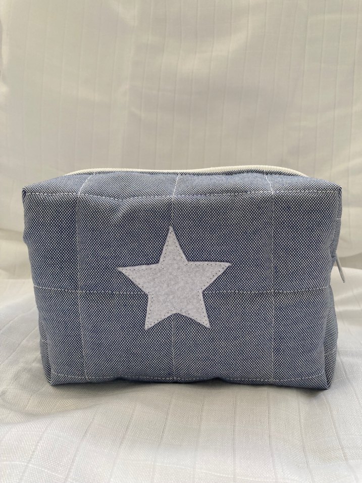 kot desenli yıldız detaylı makyaj çantası - Görsel 2