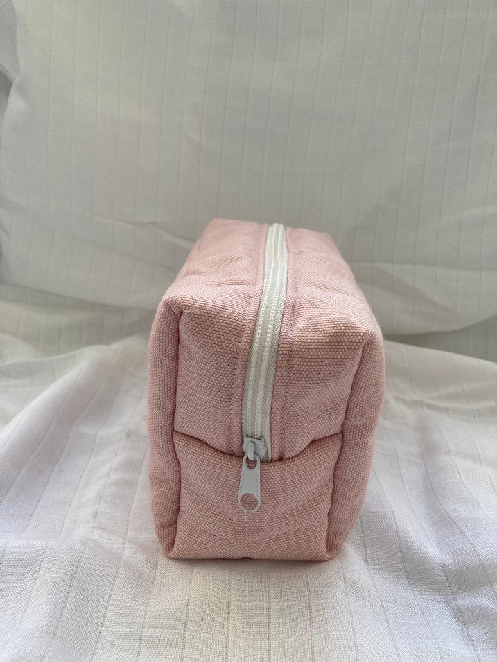 Pembe tavşan detaylı makyaj çantası - Görsel 3