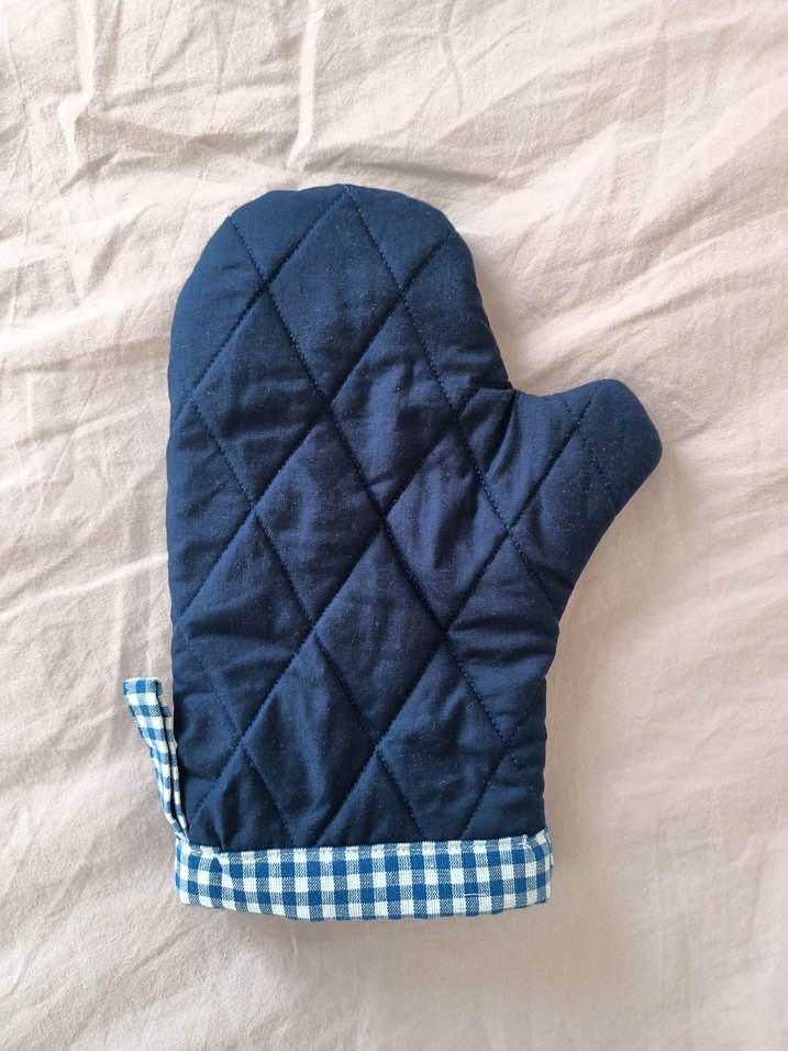 Lacivert Ekose Detaylı Fırın Eldiveni - Görsel 2