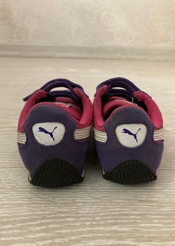 Kız Çocuk Mor Cırt Cırtlı Spor Ayakkabı - Görsel 4