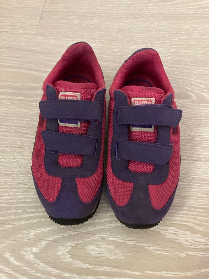 Kız Çocuk Mor Cırt Cırtlı Spor Ayakkabı - Görsel 2