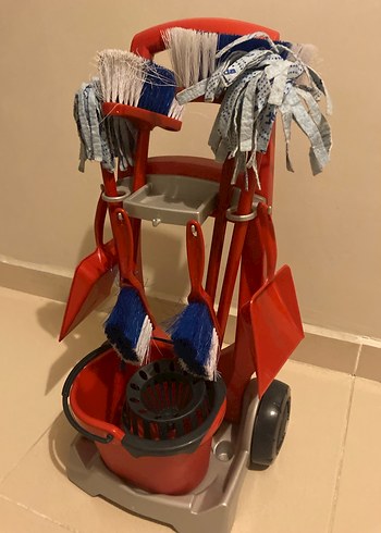 Kırmızı ve Gri mini Temizlik Seti - Görsel 3