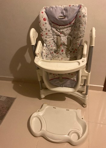 Gri Desenli Kraft Bebek Mama Sandalyesi - Görsel 4