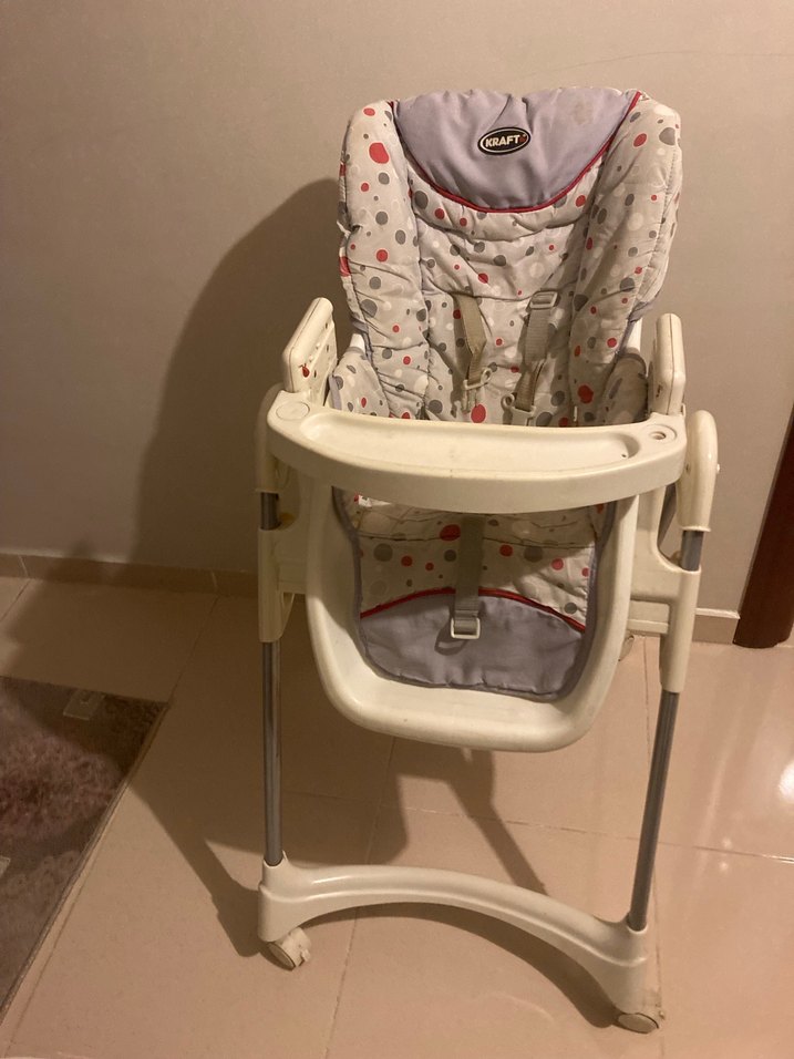 Gri Desenli Kraft Bebek Mama Sandalyesi - Görsel 5