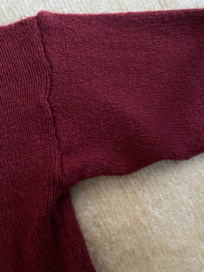 Bordo Kadın Triko Bisiklet Yaka Kazak - Görsel 2