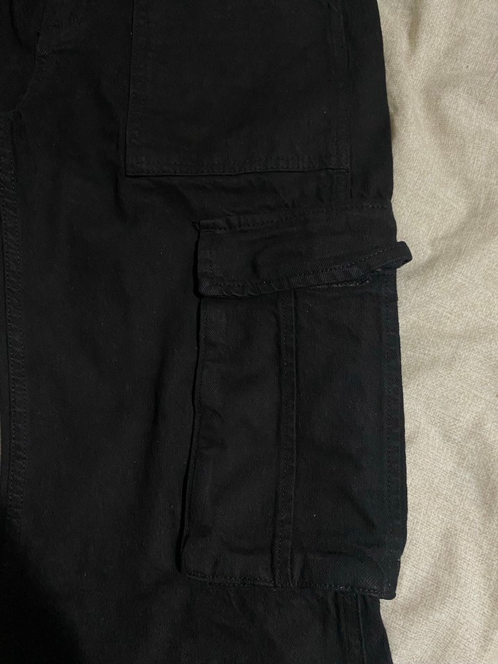 Siyah Kargo Pantolon - Görsel 2