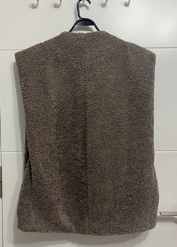 l Beden Kahverengi Kadın Peluş Yelek