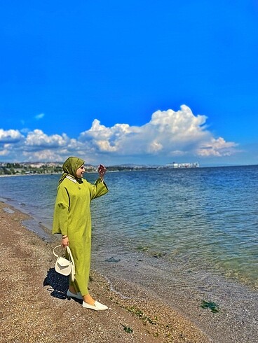 Yağ yeşili elbise