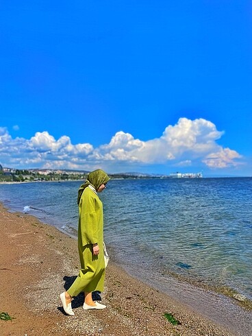 Diğer Yağ yeşili elbise