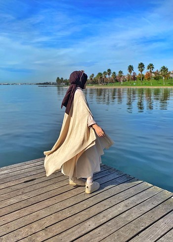 Krem rengi panço - Görsel 3