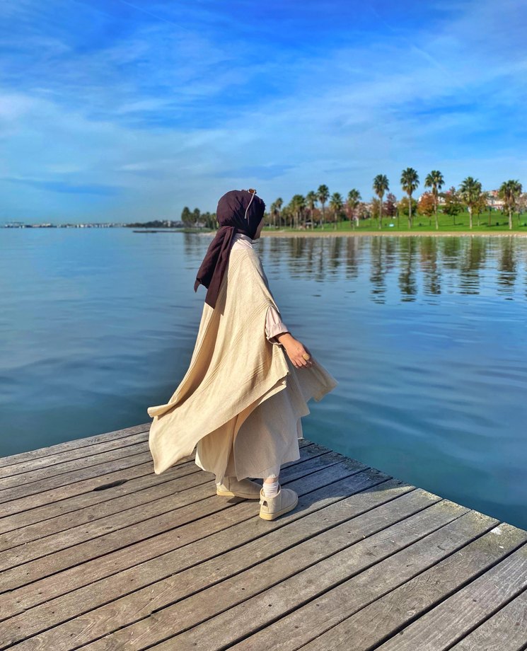 Krem rengi panço - Görsel 3