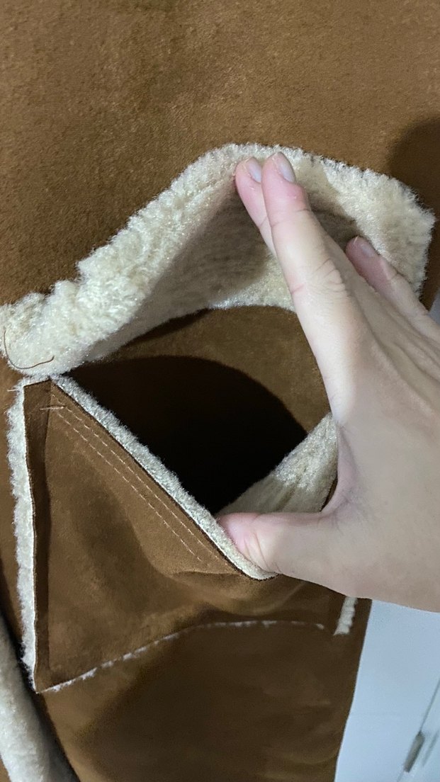 Kahverengi Kadın Uzun Süet Kaban - Görsel 5