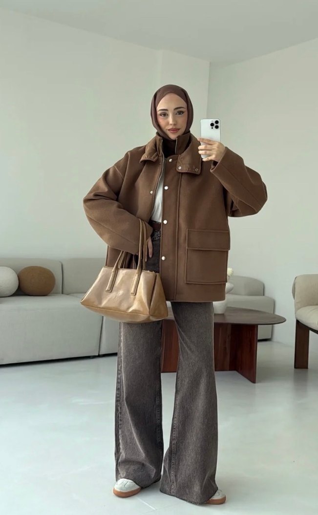 Kestane renk kaban - Görsel 2