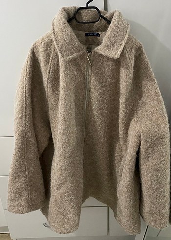 Bej Midi Rahat Kesim Kadın Kaban - Görsel 4