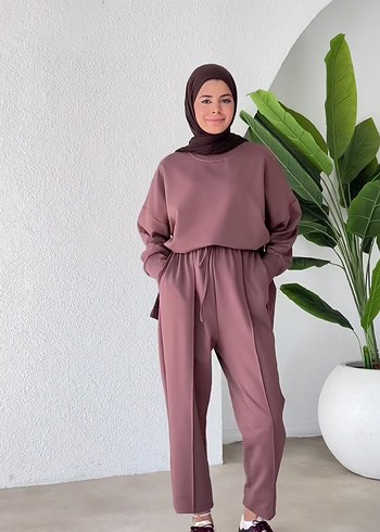 Kadın Pastel gül kurusu Uzun Kollu Takım
