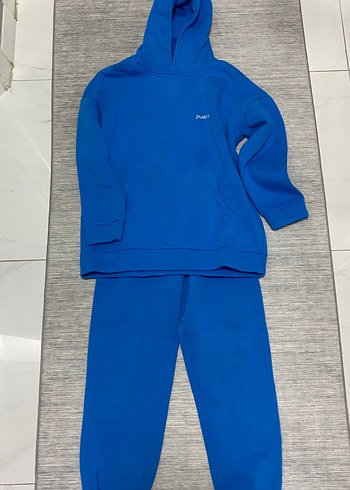 Kadın Mavi Rahat Kesim Eşofman Takımı - Görsel 3