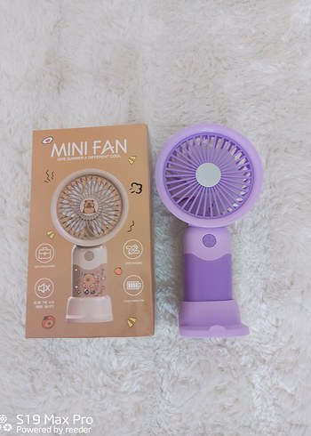 Mor Taşınabilir Mini Vantilatör - Görsel 3