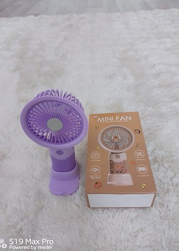Mor Taşınabilir Mini Vantilatör - Görsel 4