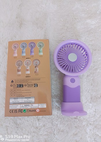Mor Taşınabilir Mini Vantilatör - Görsel 2