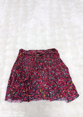 Renkli  Desenli Kadın Mini Etek - Görsel 2