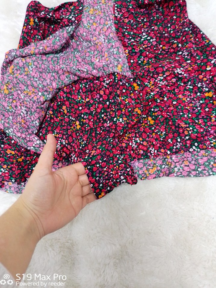 Renkli  Desenli Kadın Mini Etek - Görsel 3