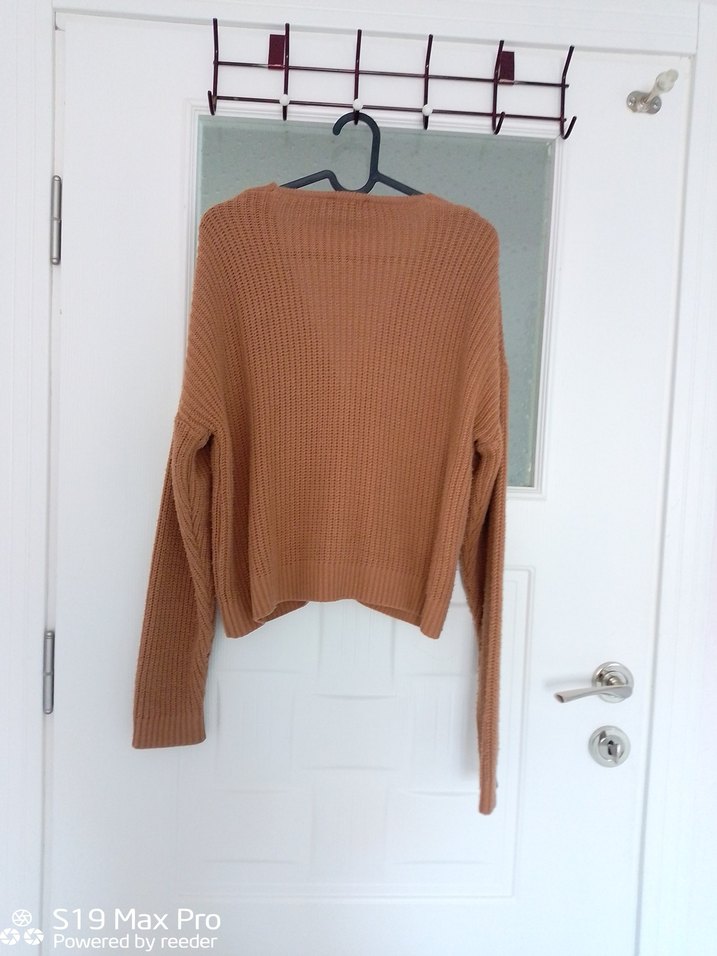 Kadın Kahverengi Midi Örgü Hırka - Görsel 2