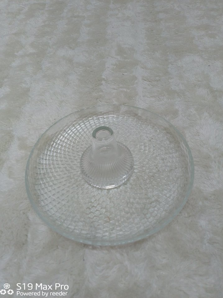 Gri Desensiz Cam Servis Tabağı - Görsel 3