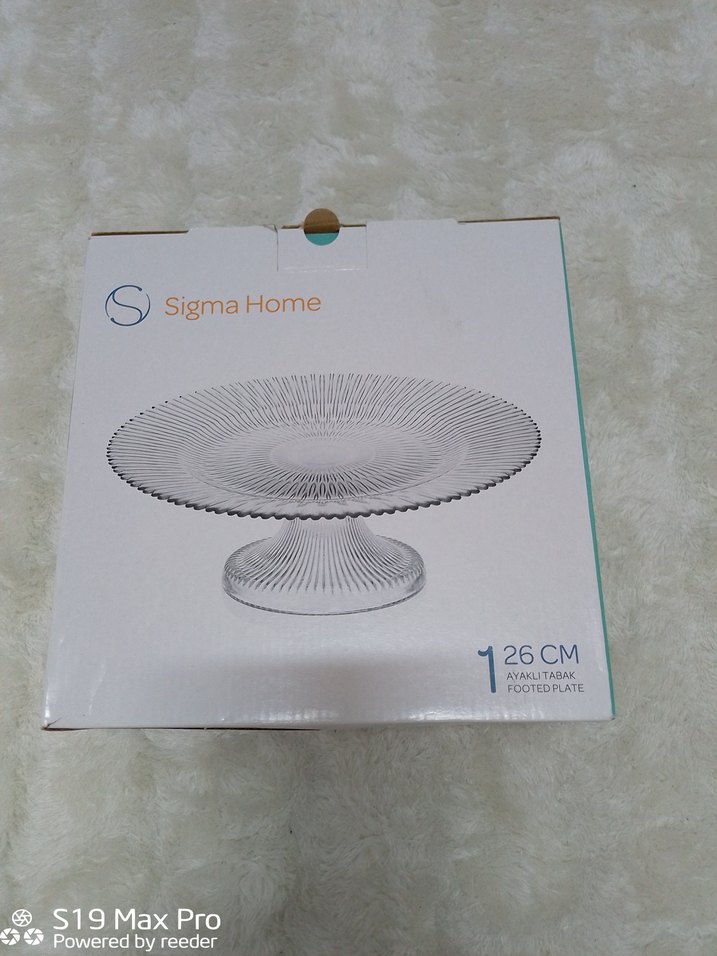 Gri Desensiz Cam Servis Tabağı - Görsel 2