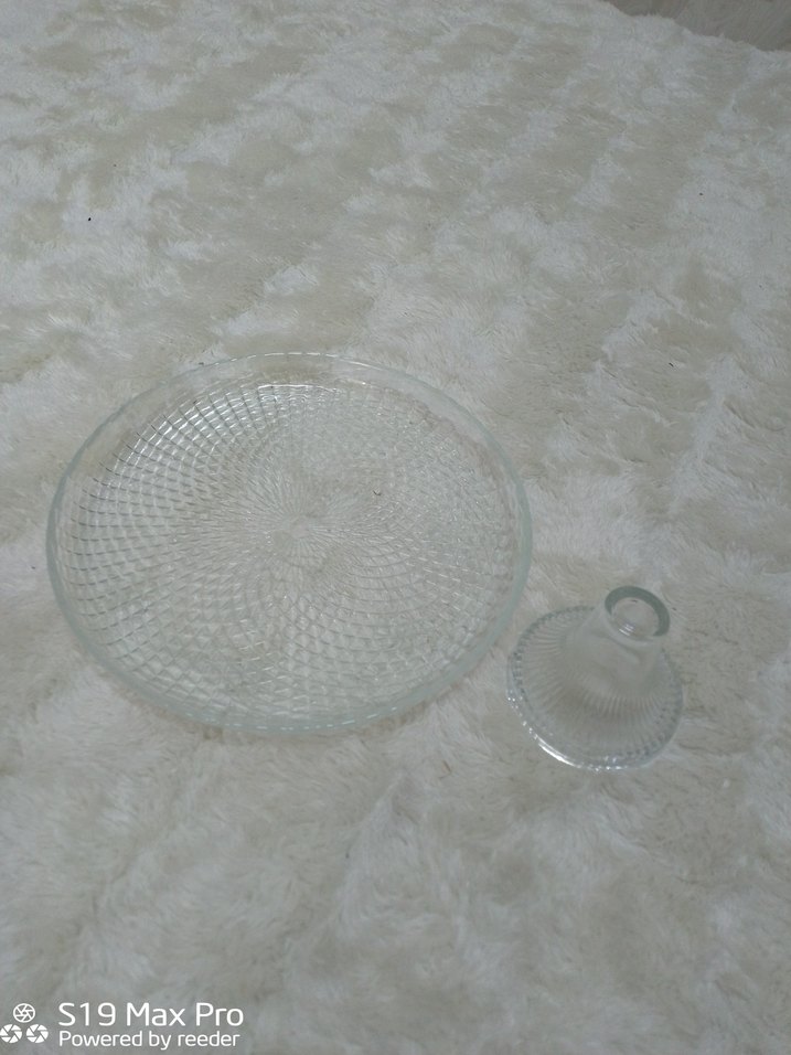 Gri Desensiz Cam Servis Tabağı - Görsel 4