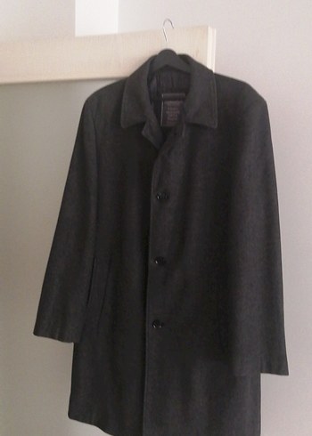 Almanya. Commander marka Gri Düğmeli Erkek Yün Kaban - Görsel 2