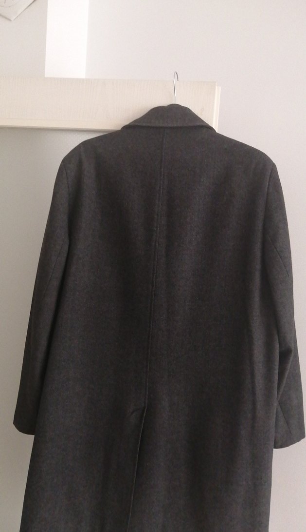 Almanya. Commander marka Gri Düğmeli Erkek Yün Kaban - Görsel 4