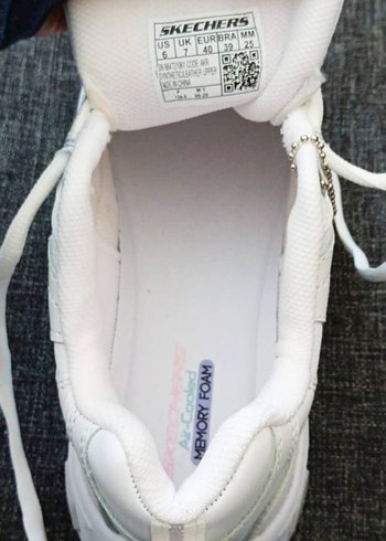 Beyaz Bağcıklı Kadın Sneakers 37. 39 numaralar - Görsel 8